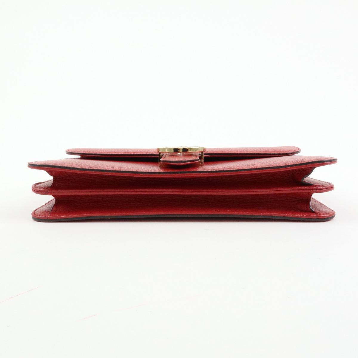 Gucci Interlocking Leather Red Leather Shoulder Bag Bag (Pre-Owned)