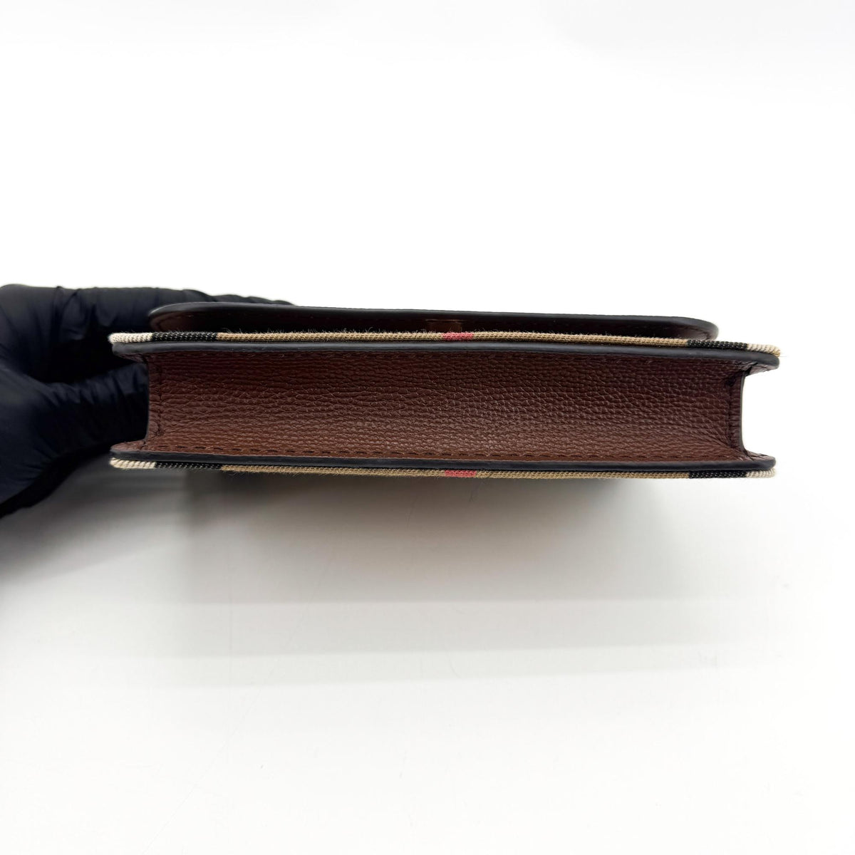 Burberry Folding Vintage Check Canvas And Leather Brown Leather Wallets Accessory (Pre-Owned)