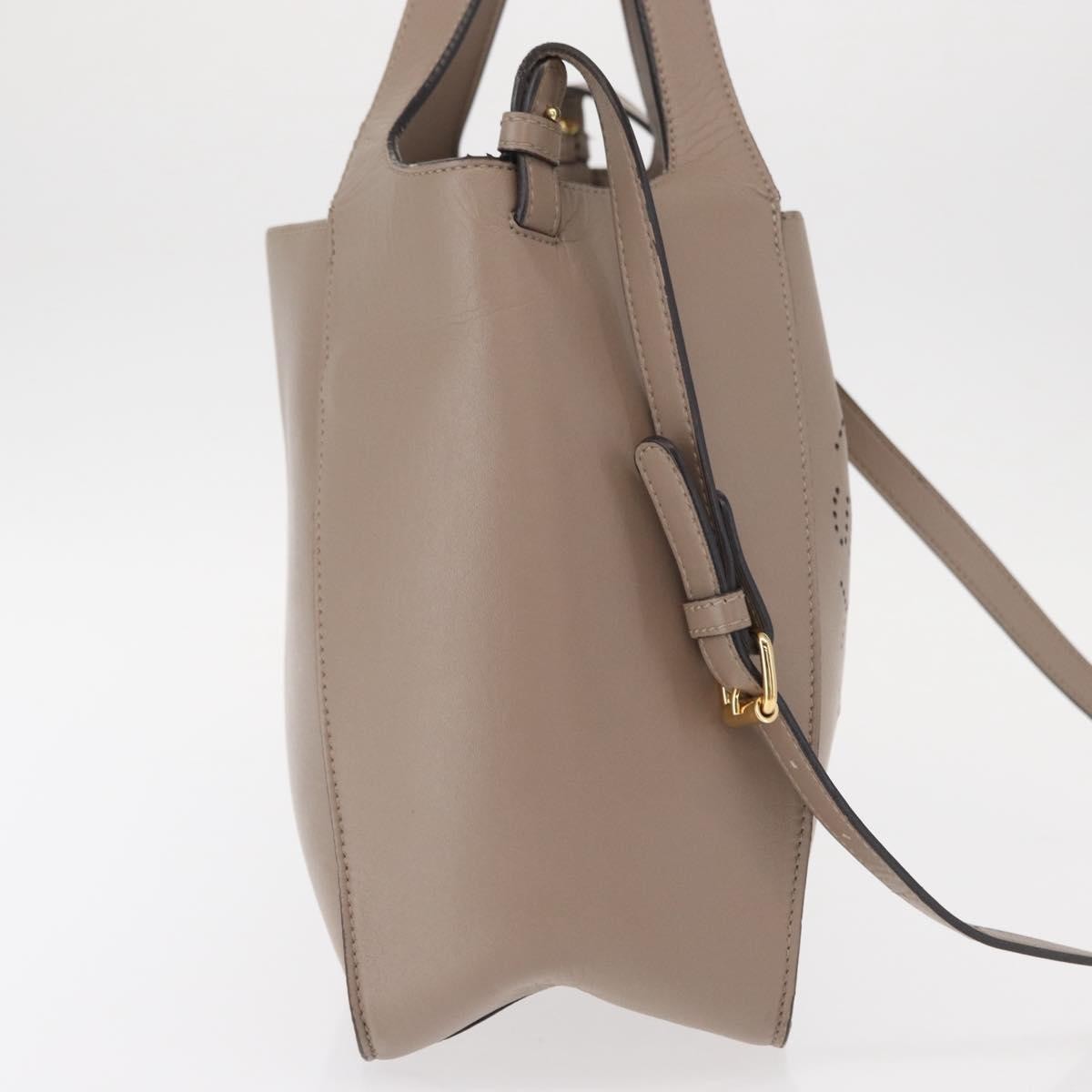 Stella Mccartney Alter Perforated Faux Leather Beige Synthetic Tote Bag Bag (Pre-Owned)