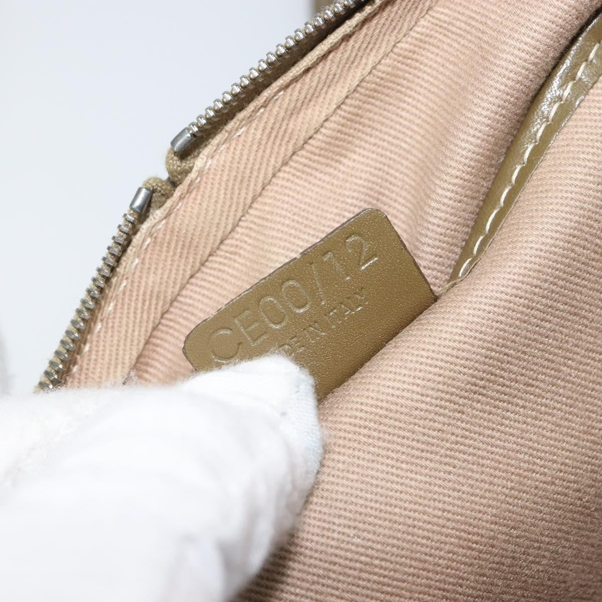 Celine C Macadam Shoulder Canvas Khaki Canvas Shoulder Bag Bag (Pre-Owned)