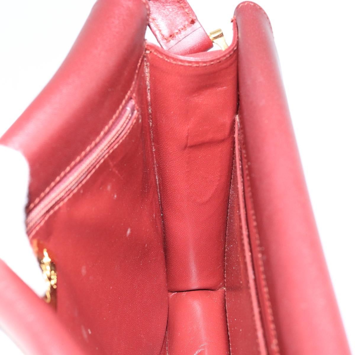 Cartier Must De Cartier Leather Burgundy Leather Shoulder Bag Bag (Pre-Owned)