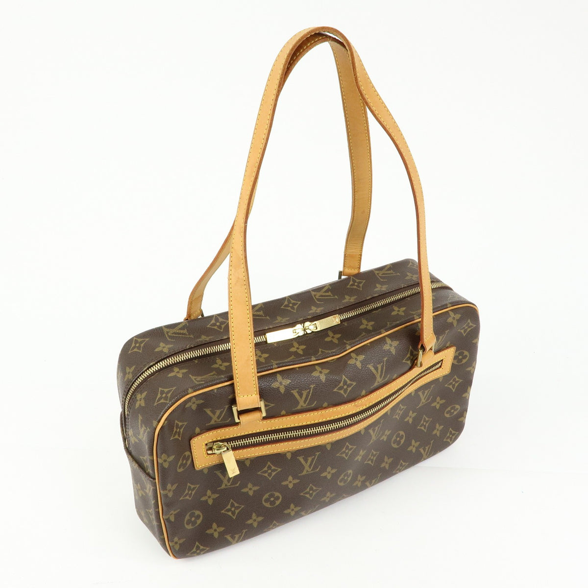 Louis Vuitton Cite Monogram Canvas Brown Canvas Handbag (Pre-Owned)