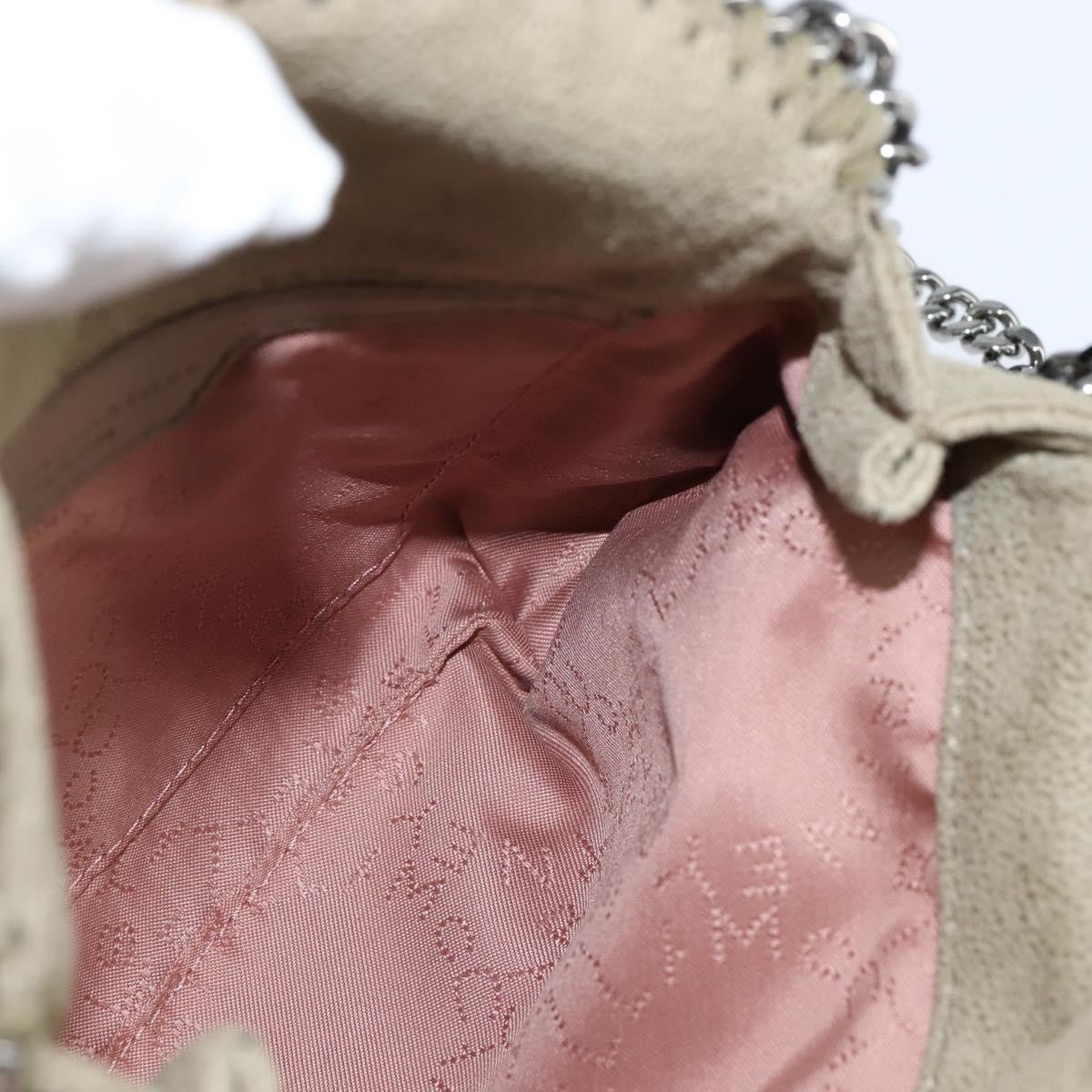 Stella Mccartney Falabella Fold Over Shaggy Deer Beige Polyester Shoulder Bag Bag (Pre-Owned)