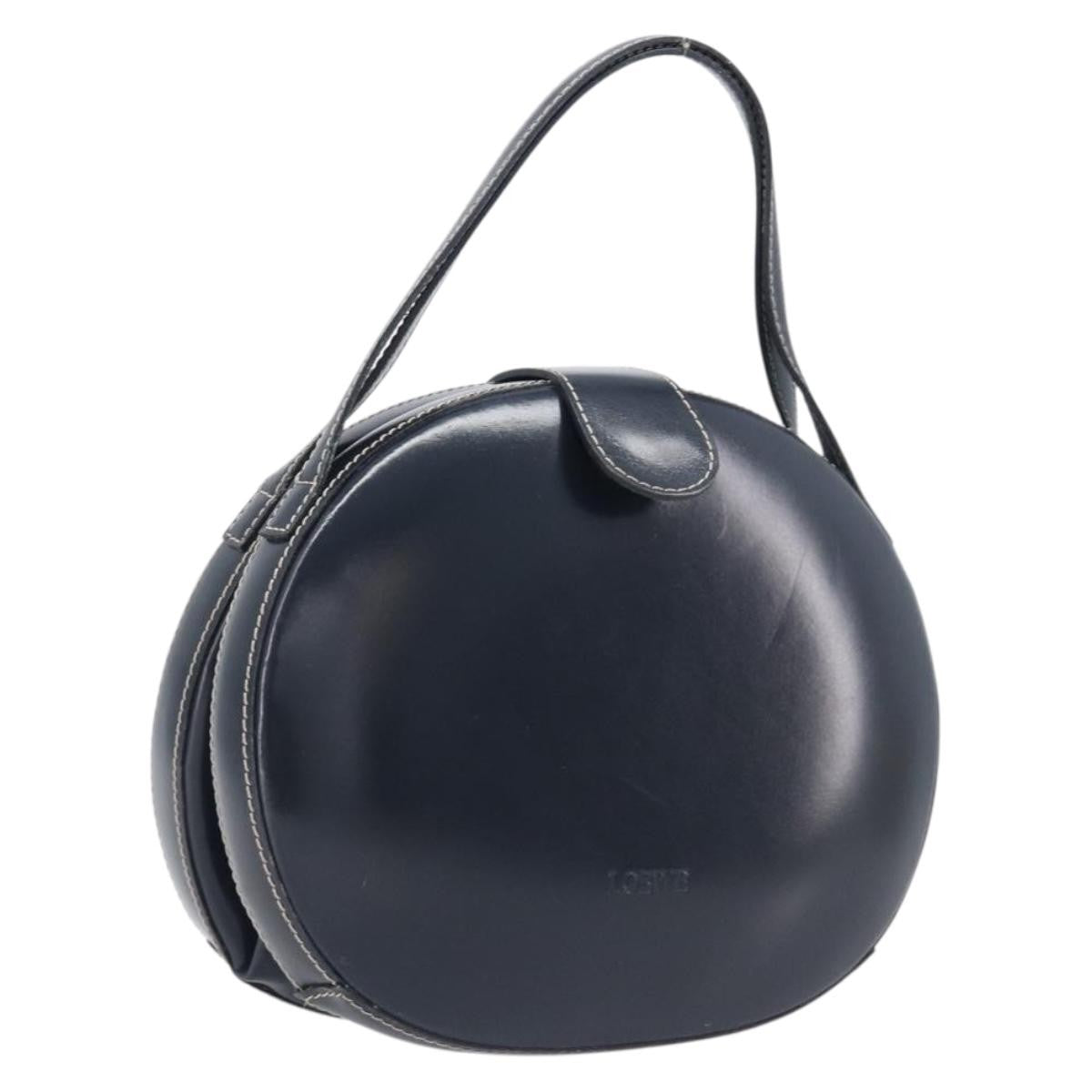 Loewe Vintage Leather Navy Leather Shoulder Bag Bag (Pre-Owned)