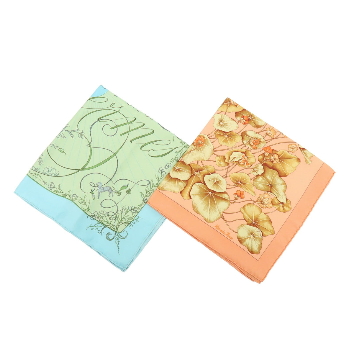 Hermes Carré 45 Les Capucines 100% Silk Multicolour Silk Scarve & Shawl Accessory (Pre-Owned)