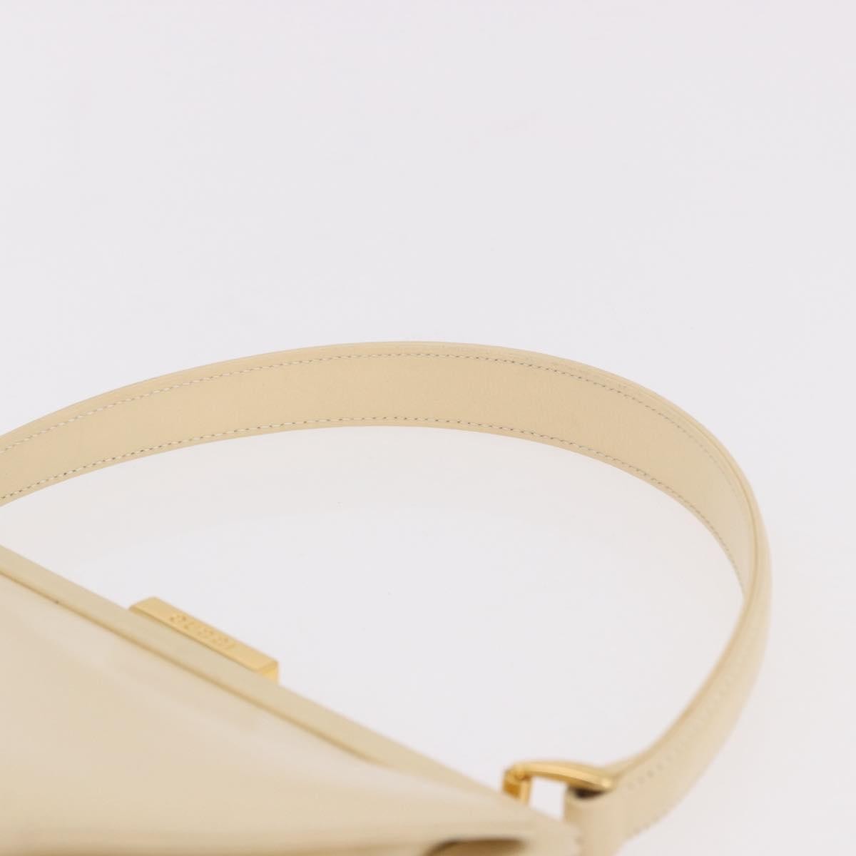Gucci Vintage Convertible Box Leather Beige Patent_Leather Handbag (Pre-Owned)