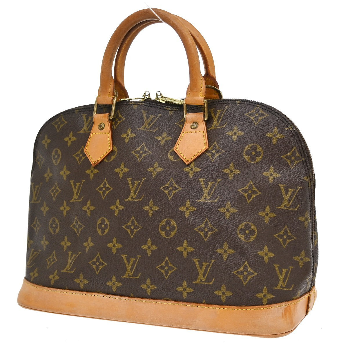 Louis Vuitton Alma Monogram Brown Canvas Handbag (Pre-Owned)