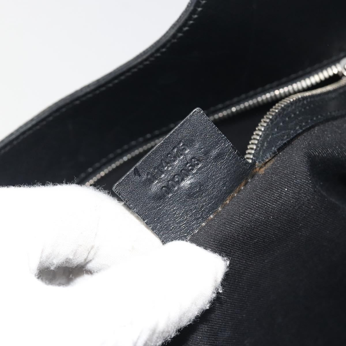Gucci Reins Web Canvas Black Canvas Shoulder Bag Bag (Pre-Owned)