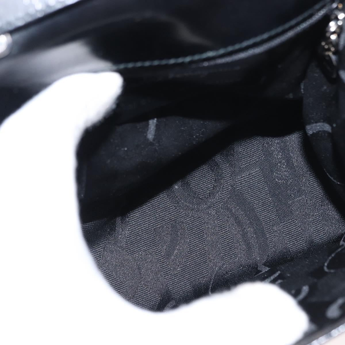 Salvatore Ferragamo Gancini Leather Black Leather Handbag (Pre-Owned)