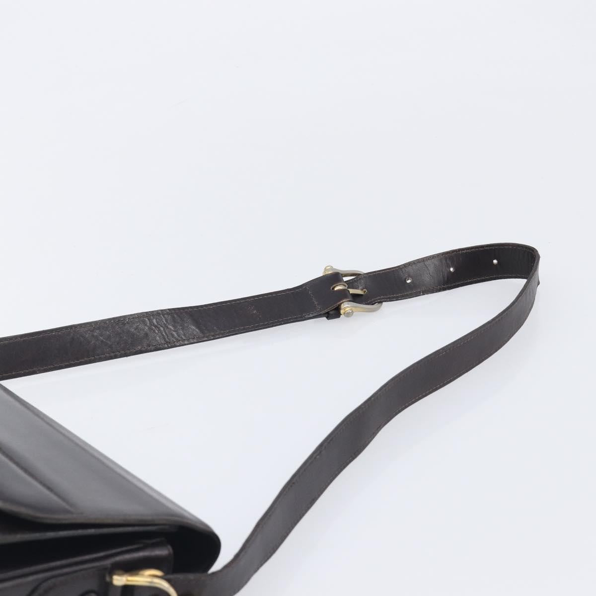 Celine Horse Carriage Leather Black Leather Shoulder Bag Bag (Pre-Owned)