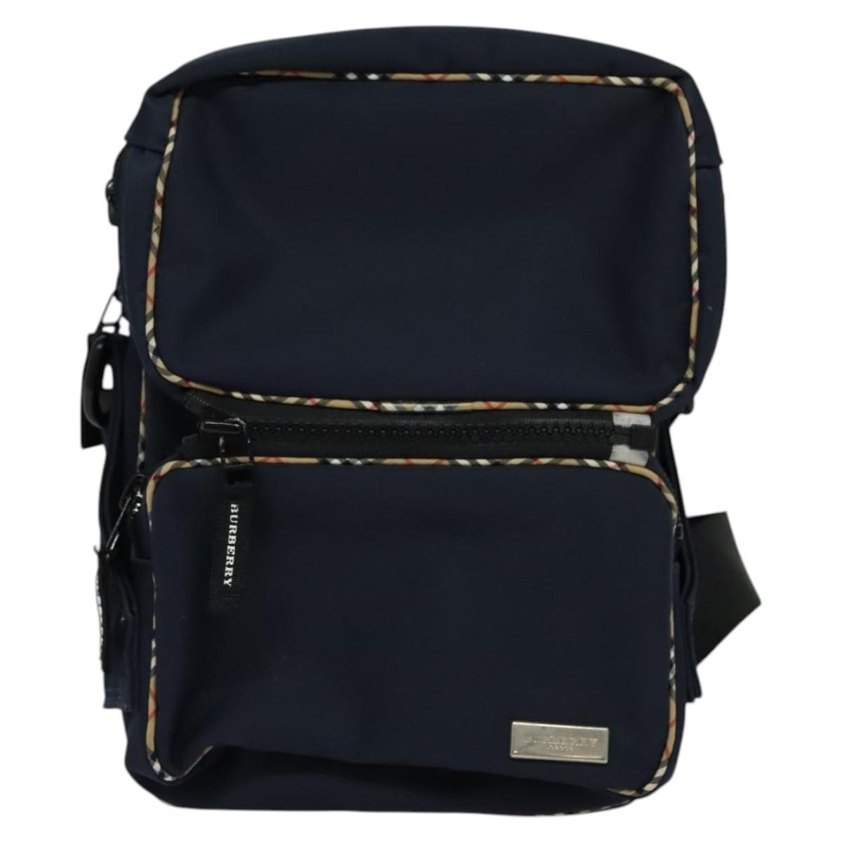 Burberry Vintage Nylon Navy Nylon Shoulder Bag Bag (Pre-Owned)