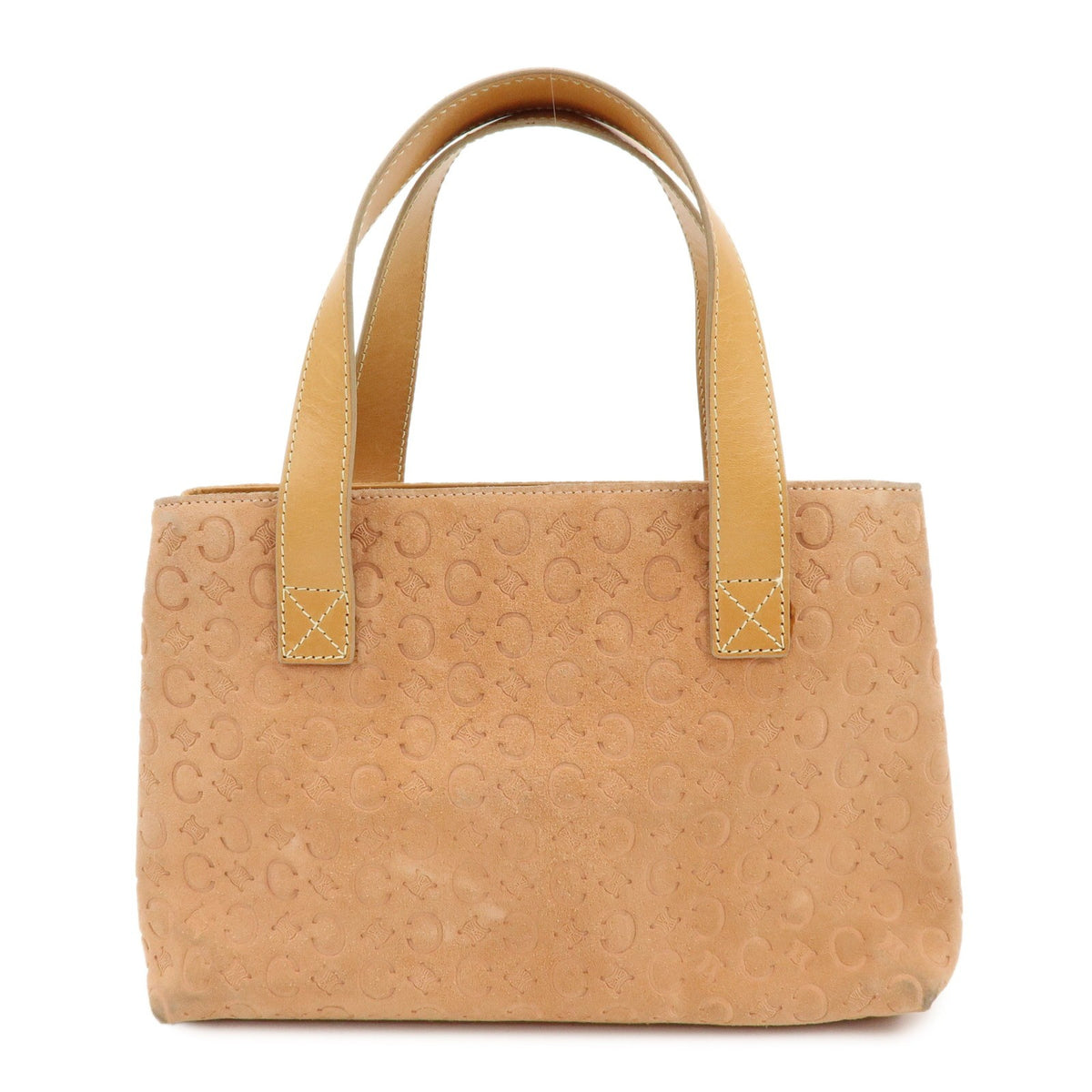 Celine C Macadam Suede Beige Suede Handbag (Pre-Owned)