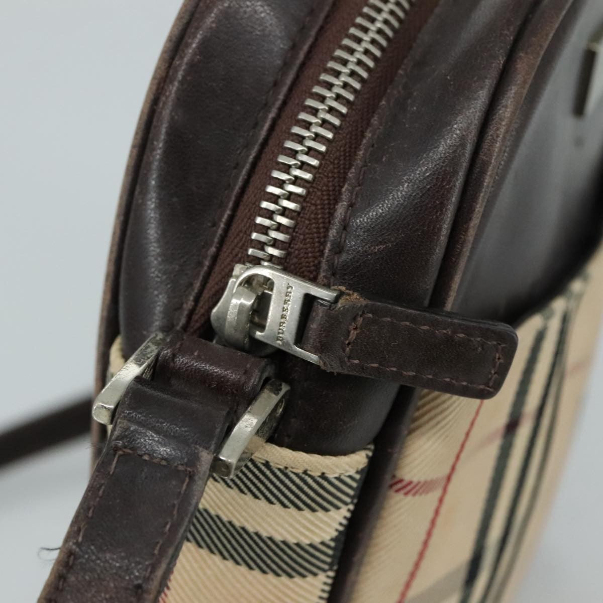 Burberry Nova Check Canvas And Leather Beige Canvas Shoulder Bag Bag (Pre-Owned)