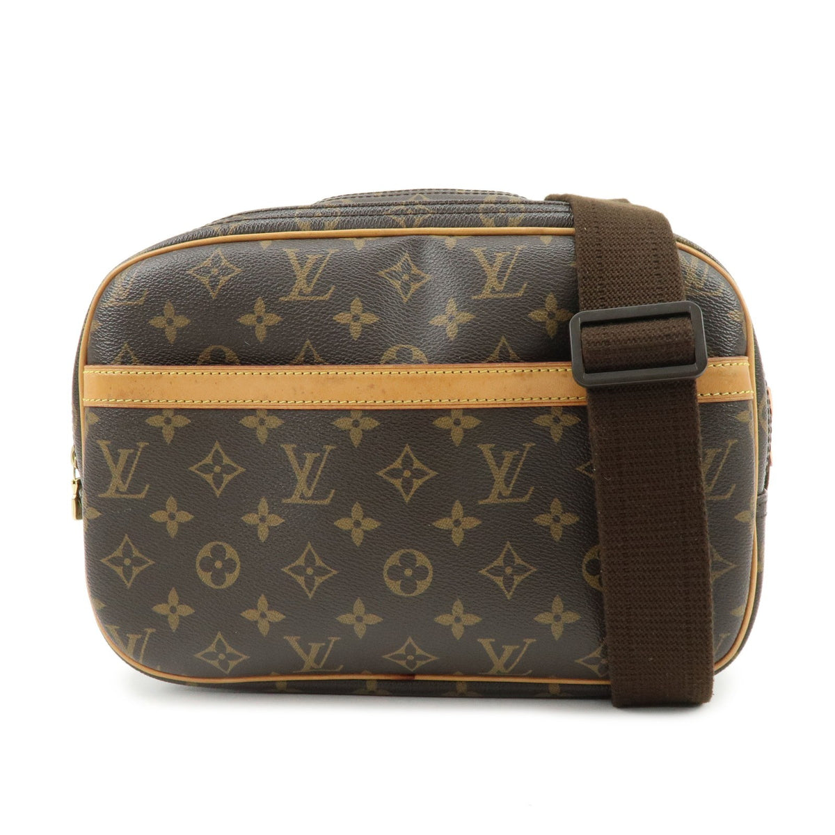 Louis Vuitton Reporter Monogram Canvas Brown Canvas Shoulder Bag Bag (Pre-Owned)