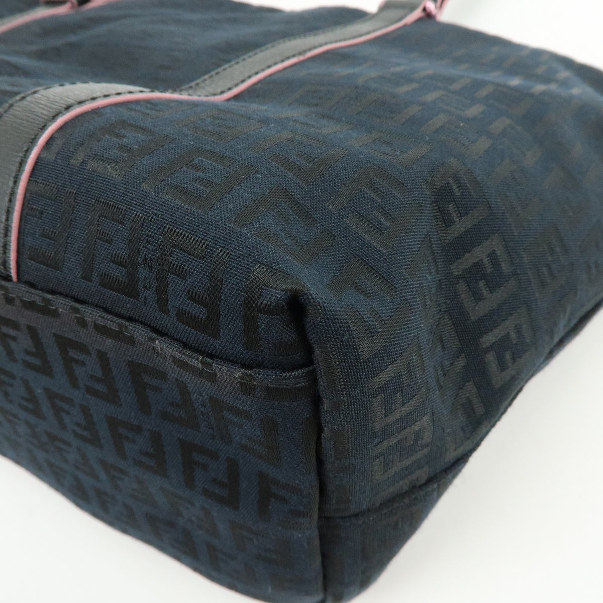 Fendi Superstar Zucchino Canvas Black Canvas Tote Bag Bag (Pre-Owned)