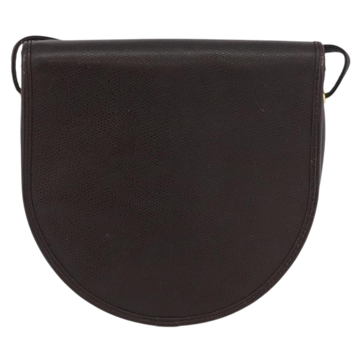 Christian Dior Vintage Cd Logo Leather Brown Leather Shoulder Bag Bag (Pre-Owned)