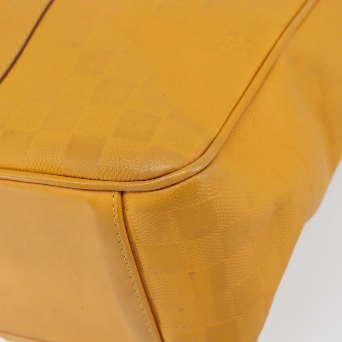 Louis Vuitton Tadao Damier Infini Leather Yellow Leather Handbag (Pre-Owned)