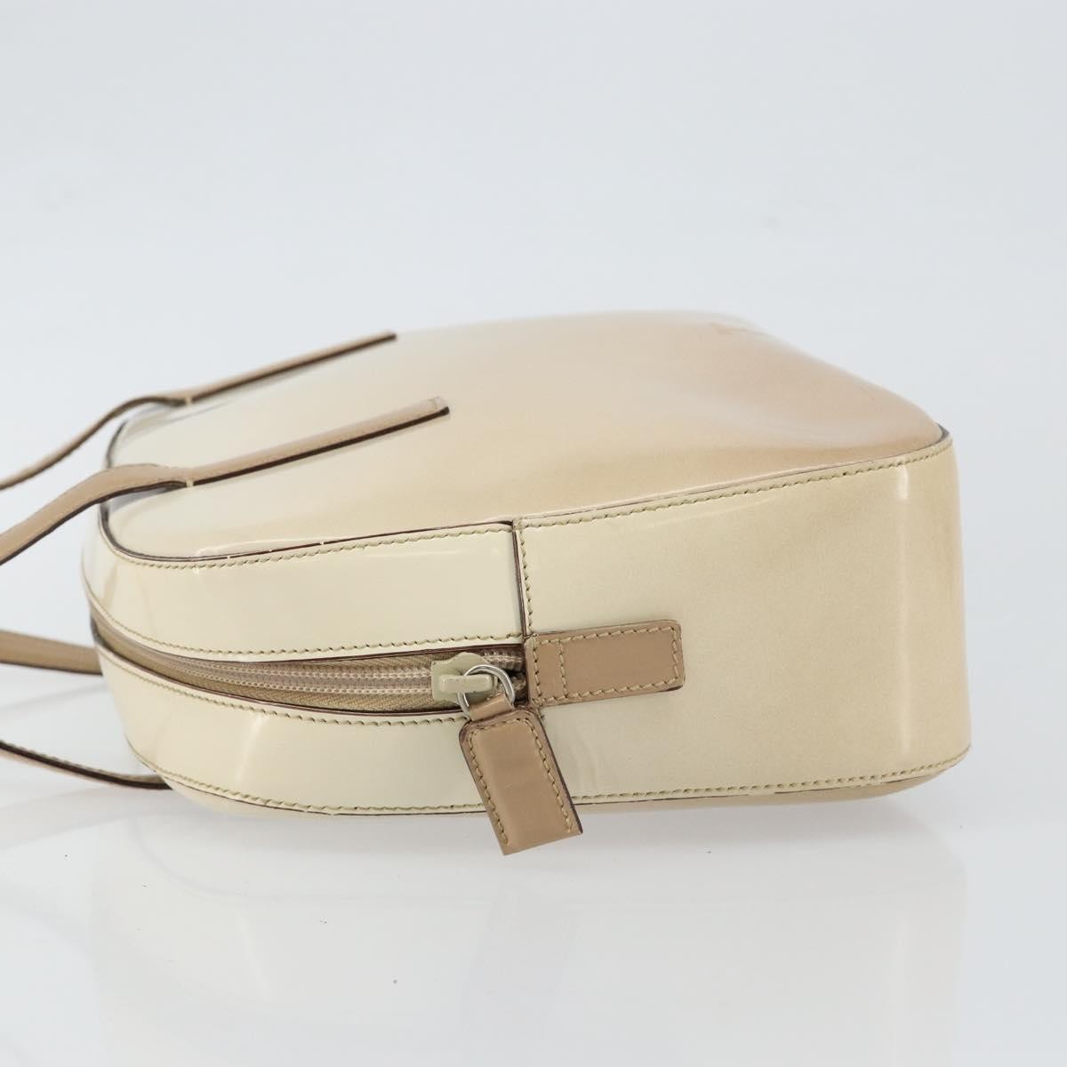 Prada Re-Edition 1995 Patent Leather Beige Patent_Leather Handbag (Pre-Owned)
