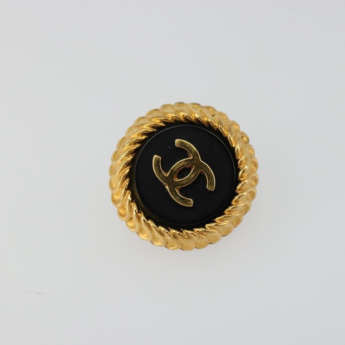 Chanel Cc Clip On Metal Gold Metal Earrings Jewelry (Pre-Owned)