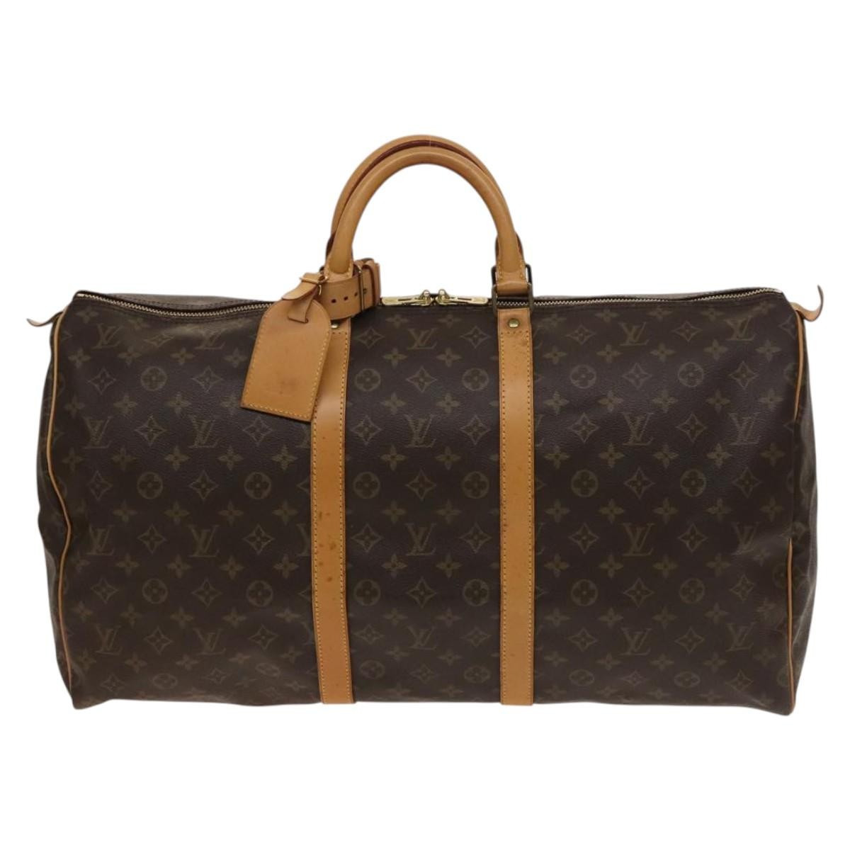 Louis Vuitton Keepall Monogram Canvas Brown Canvas Travel Bag Bag (Pre-Owned)