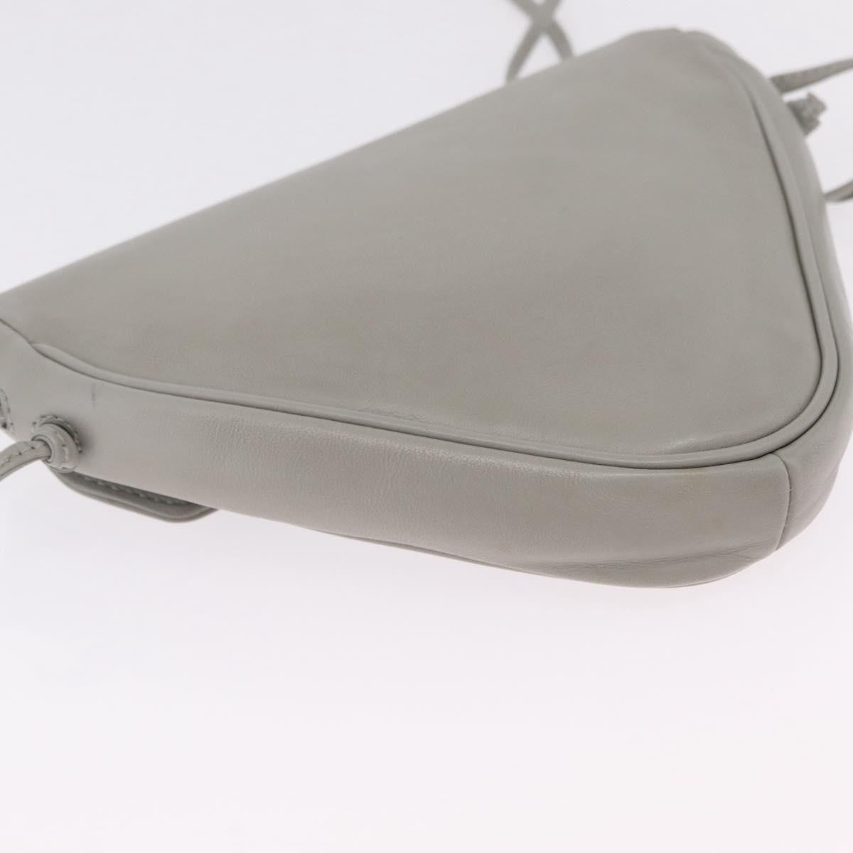 Celine Triangle Leather Gray Leather Handbag (Pre-Owned)