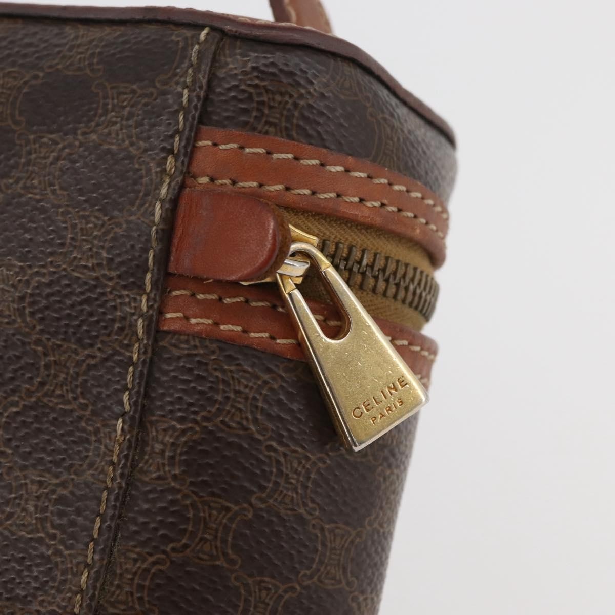 Celine Macadam Vanity Canvas Brown Canvas Clutche & Pouche Bag (Pre-Owned)