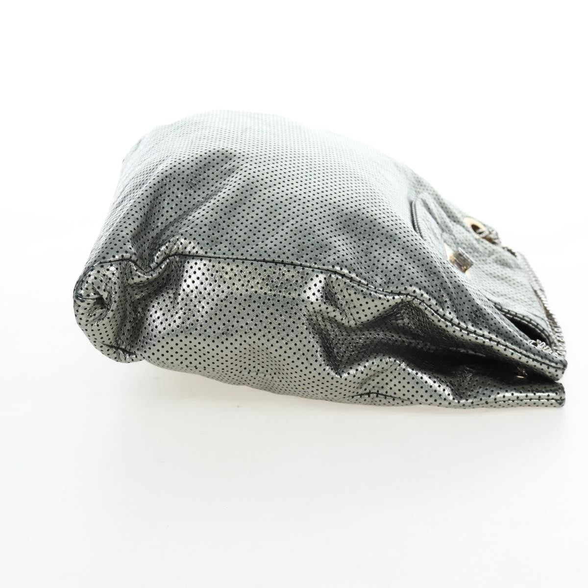 Chanel Drill Perforated Leather Silver Leather Tote Bag Bag (Pre-Owned)