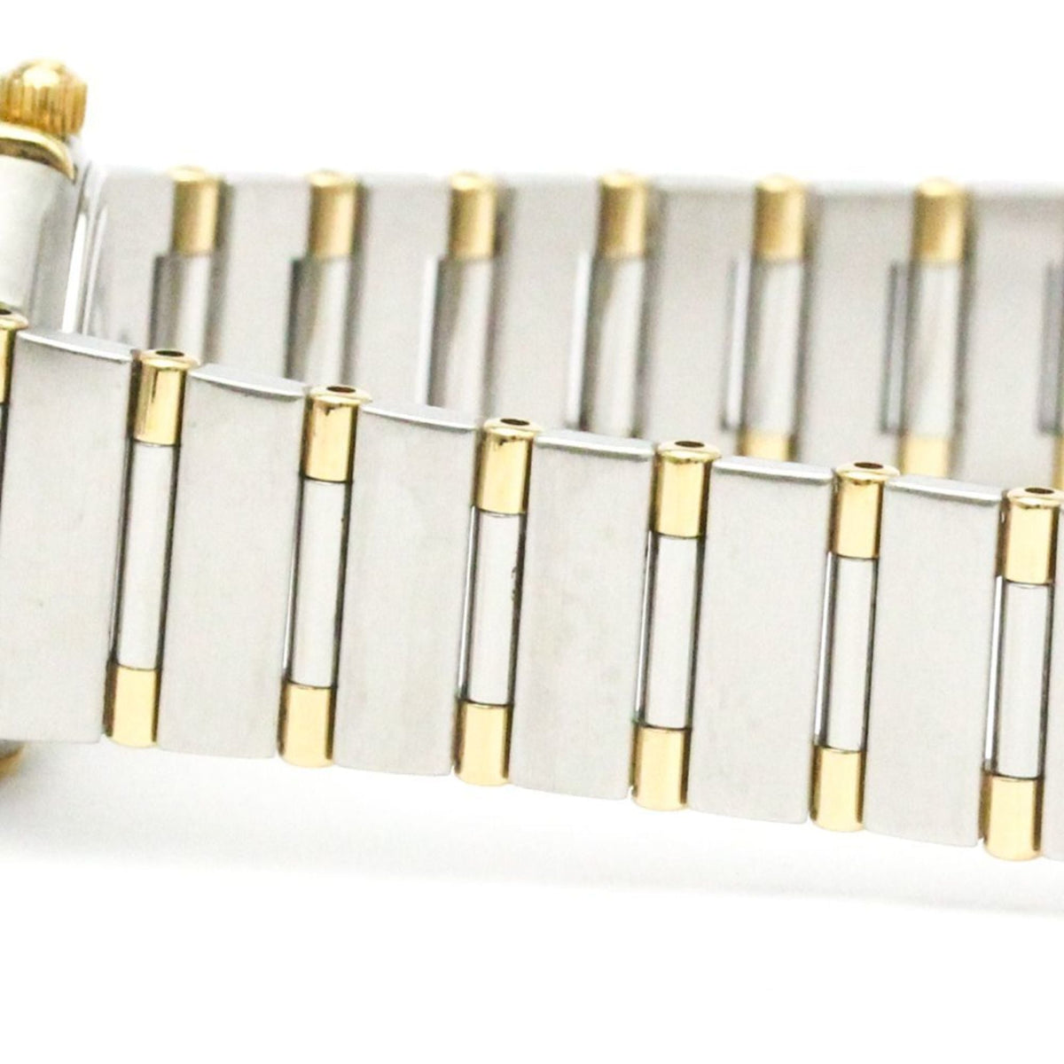 Omega Constellation Quartz Stainless Steel And Yellow Gold With Diamond Bezel And Markers And Mother Of Pearl Watch (Pre-Owned)