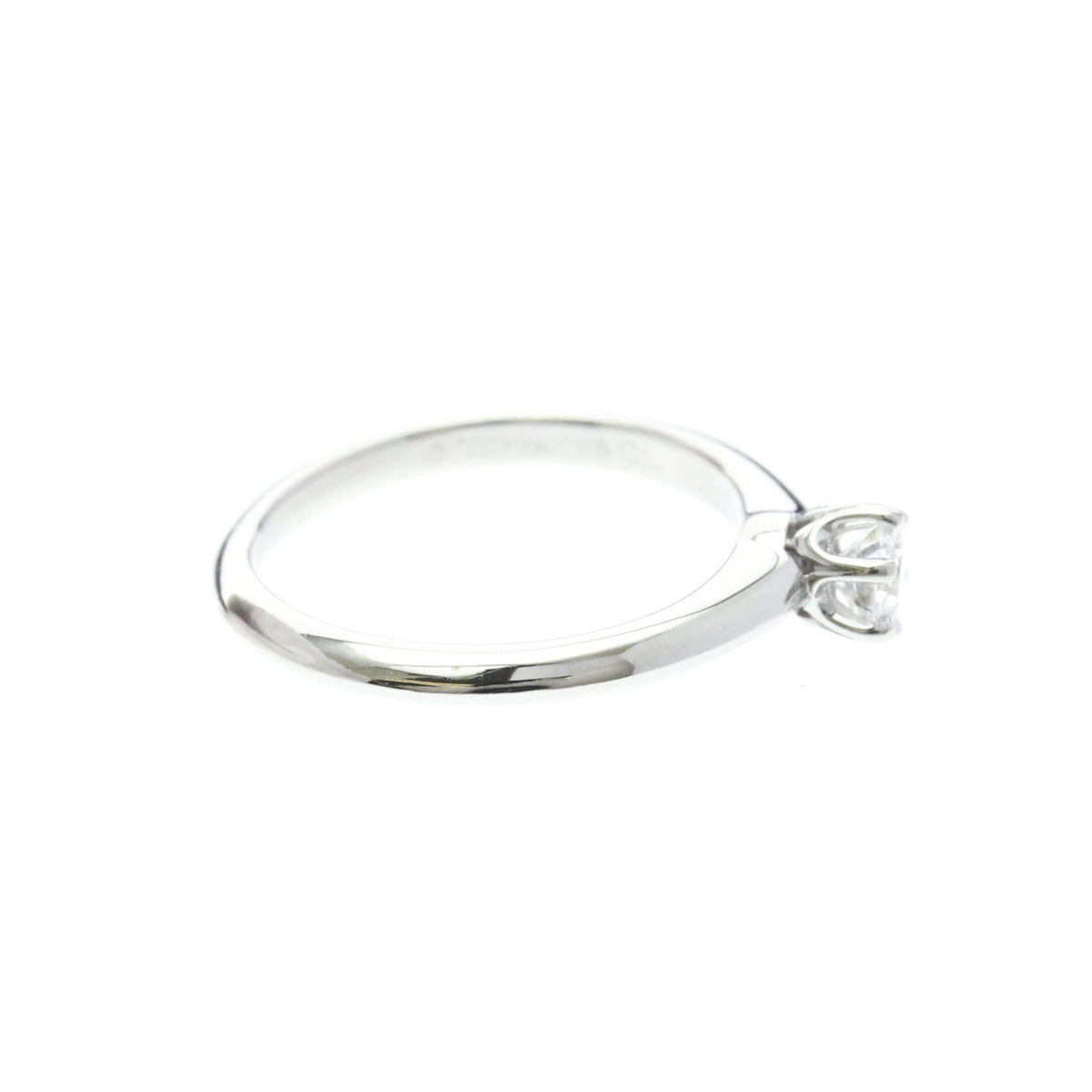 Tiffany & Co. Tiffany Setting Solitaire Platinum With Rbc Diamond G/Vvs2 Silver Platinum Ring Jewelry (Pre-Owned)