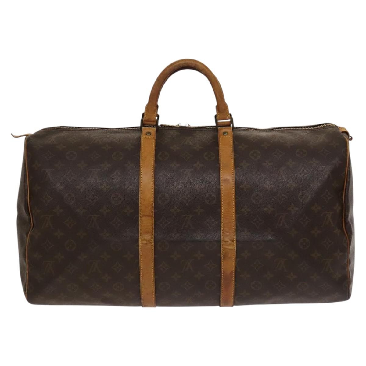 Louis Vuitton Keepall Monogram Canvas Brown Canvas Travel Bag Bag (Pre-Owned)
