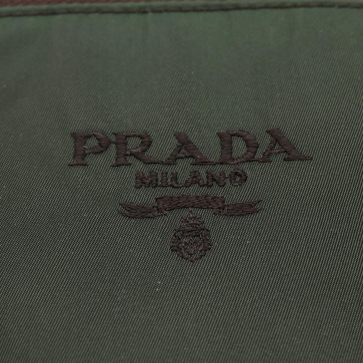 Prada Vintage Tote Tessuto Khaki Nylon Tote Bag Bag (Pre-Owned)