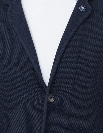 Fred Mello Elegant Dark Blue Cotton Sports Men's Jacket