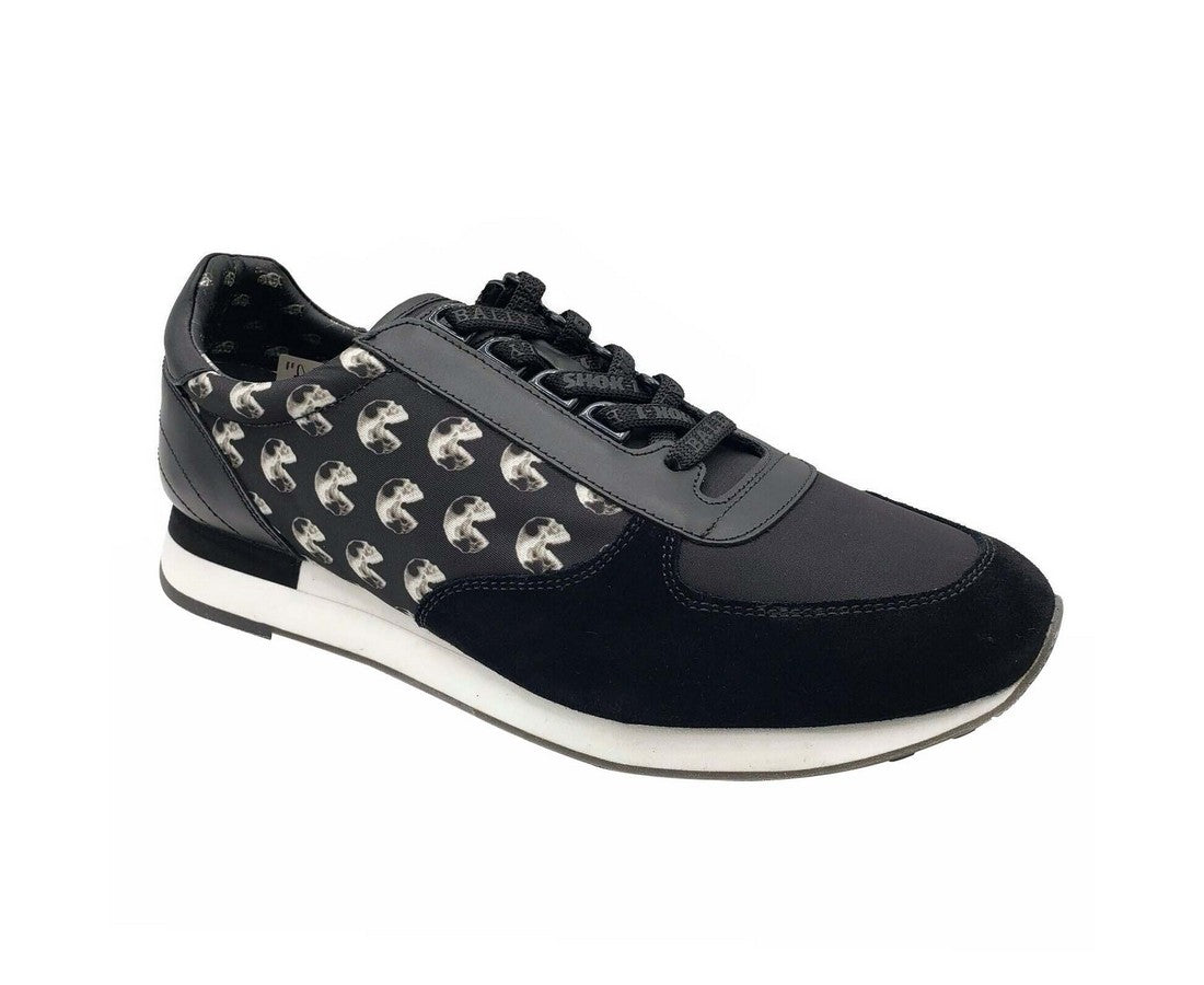 Bally Men's Black Gavino Consumers Nylon / Leather / Suede Lace Up Sneaker