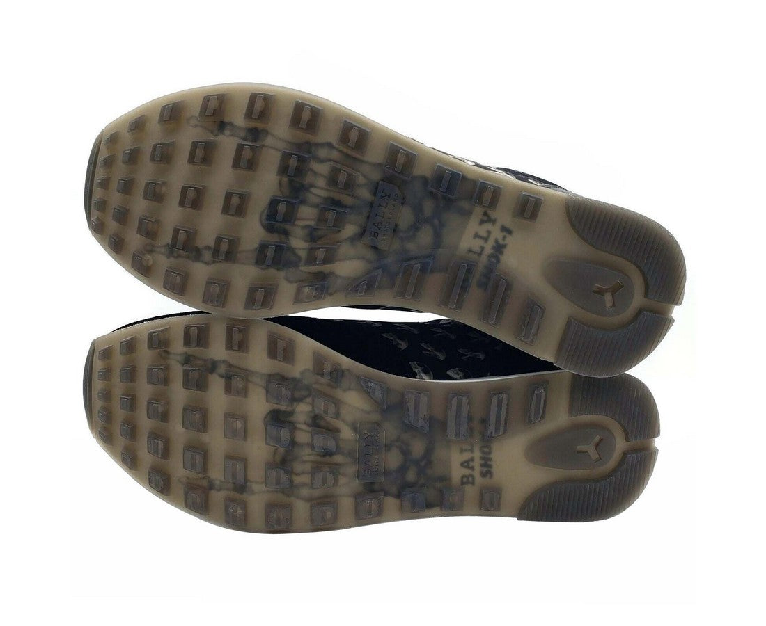 Bally Men's Black Gavino Consumers Nylon / Leather / Suede Lace Up Sneaker