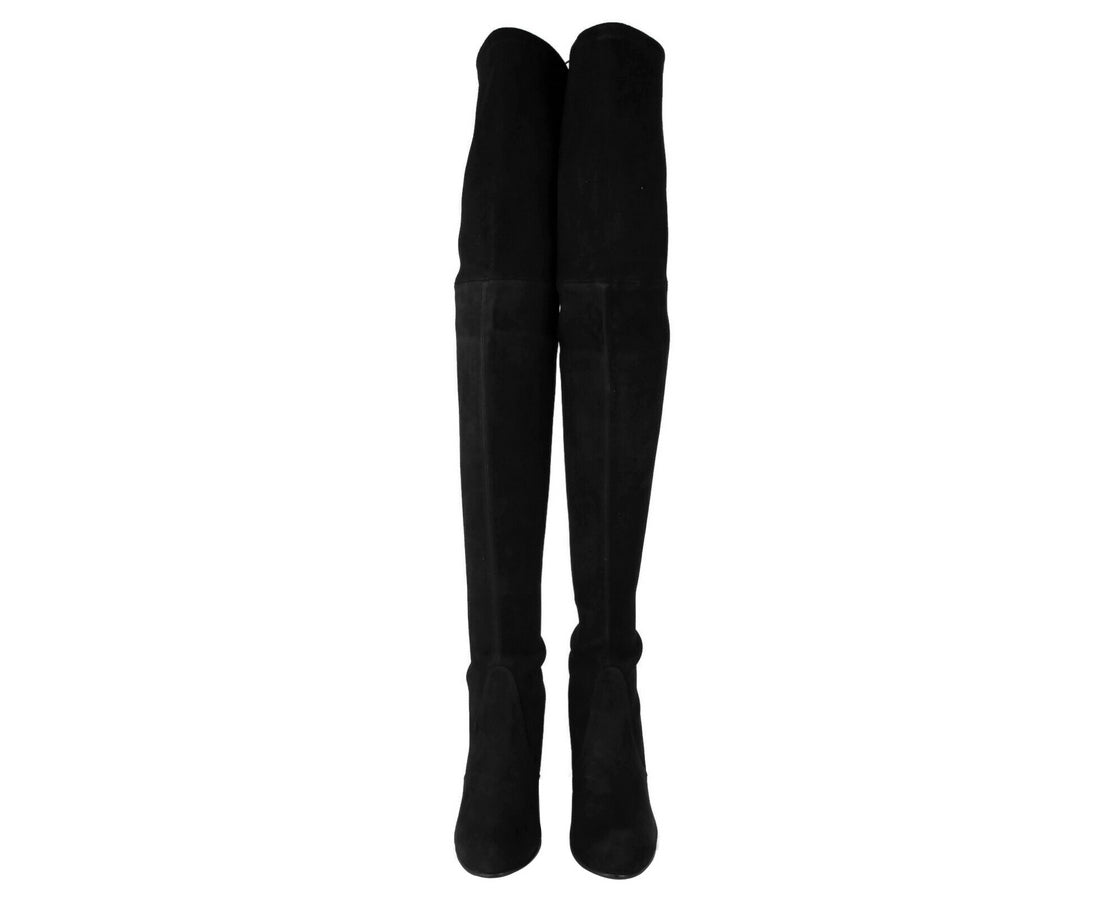 Stuart Weitzman Women's Highland Black Suede Over-the-knee Boot