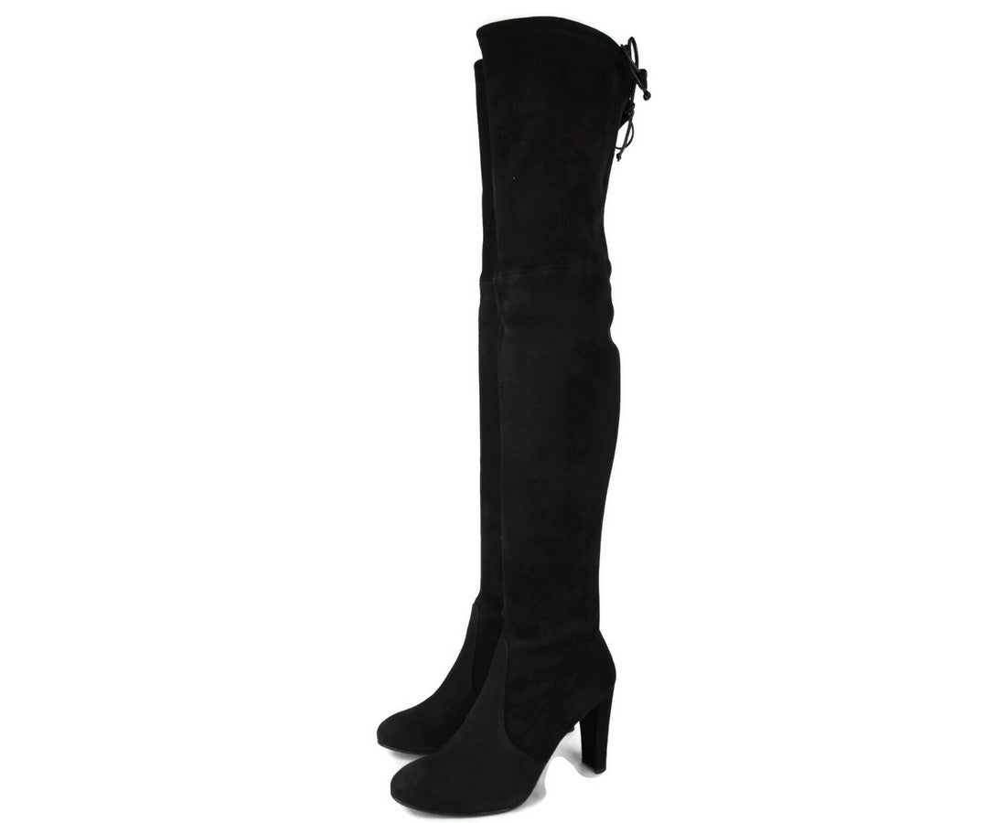 Stuart Weitzman Women's Highland Black Suede Over-the-knee Boot