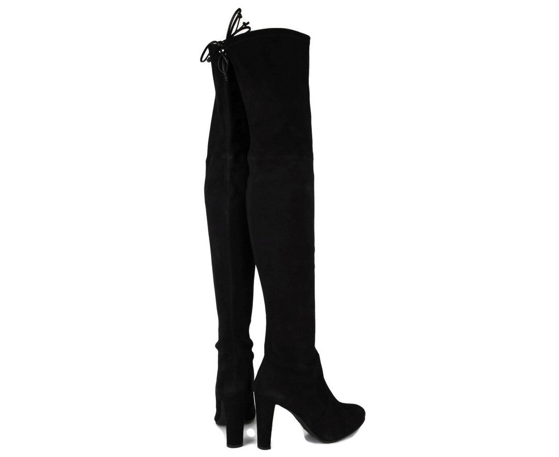 Stuart Weitzman Women's Highland Black Suede Over-the-knee Boot