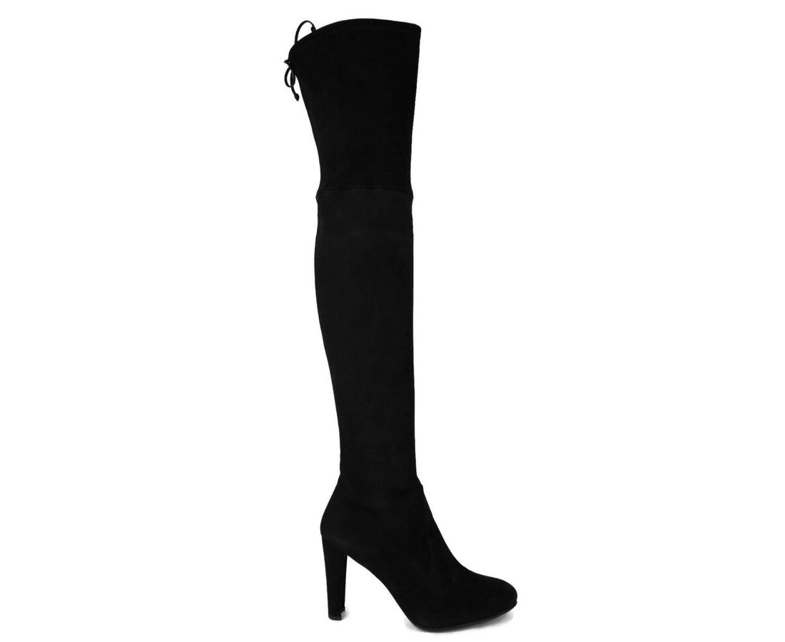 Stuart Weitzman Women's Highland Black Suede Over-the-knee Boot