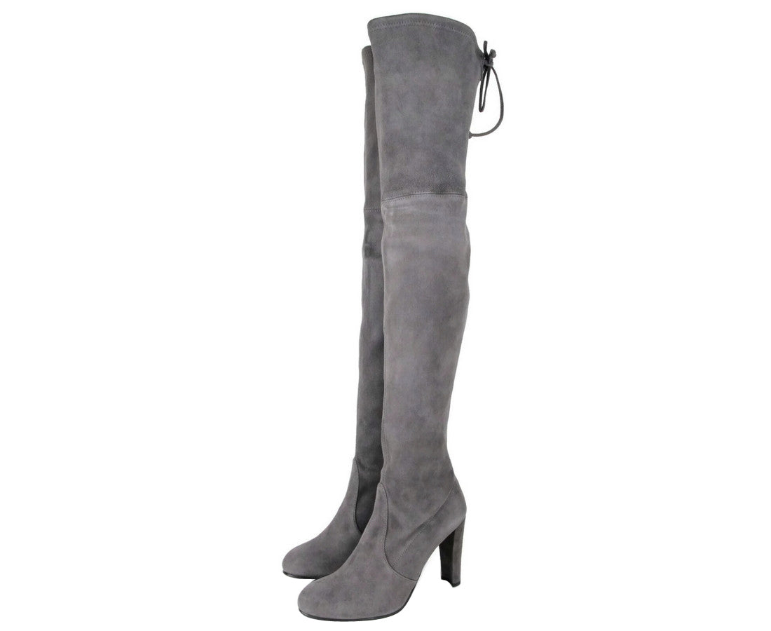 Stuart Weitzman Women's Highland Slate Suede Over-the-knee Boot (Pre-Owned)