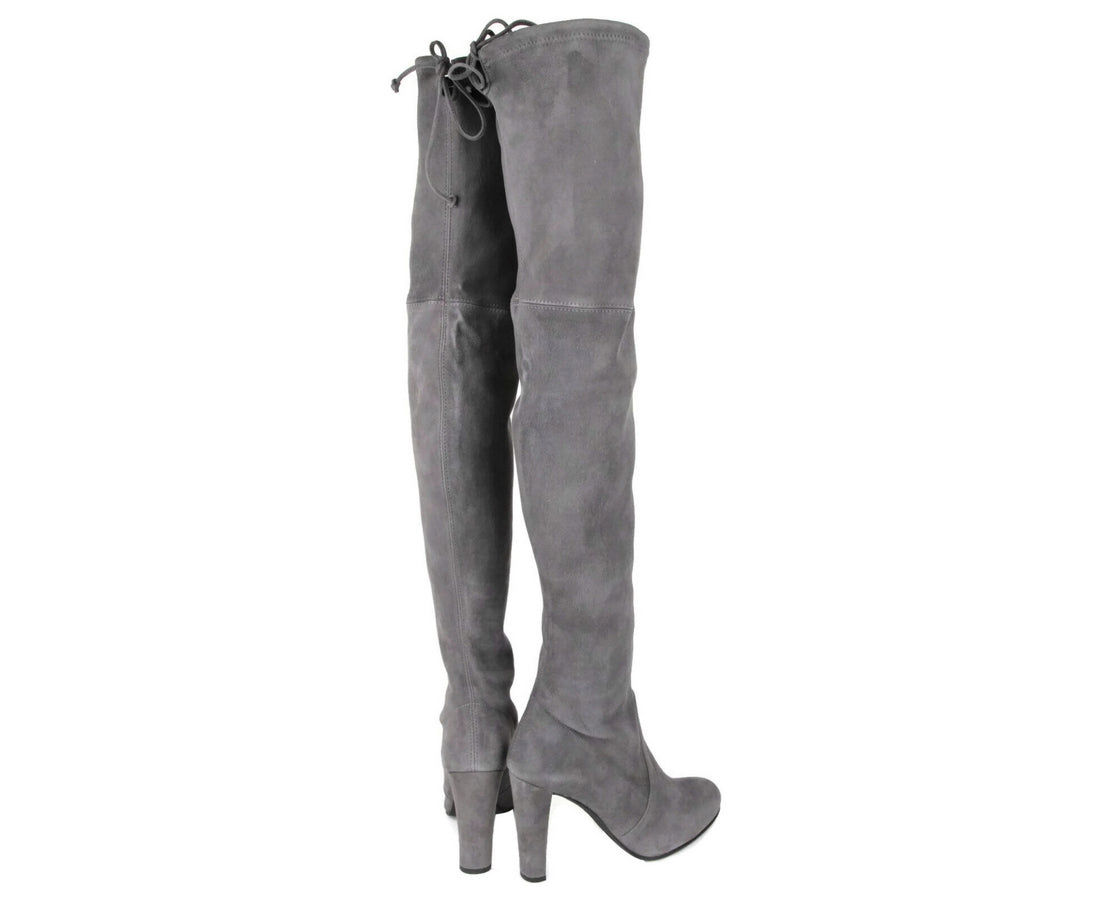 Stuart Weitzman Women's Highland Slate Suede Over-the-knee Boot (Pre-Owned)