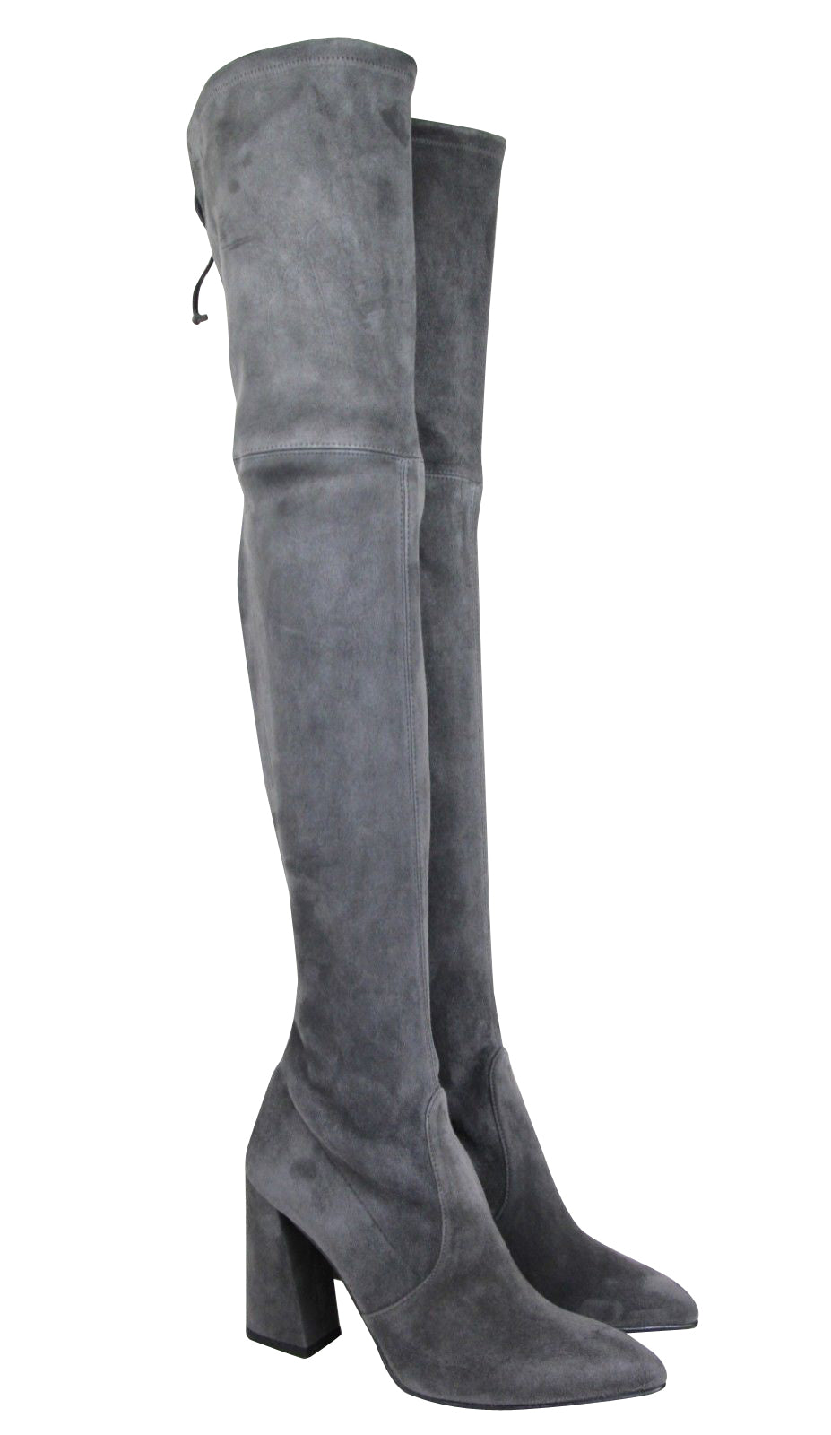 Stuart Weitzman Women's Suede Highstreet Chunky-Heel Over-The-Knee Boot Slate