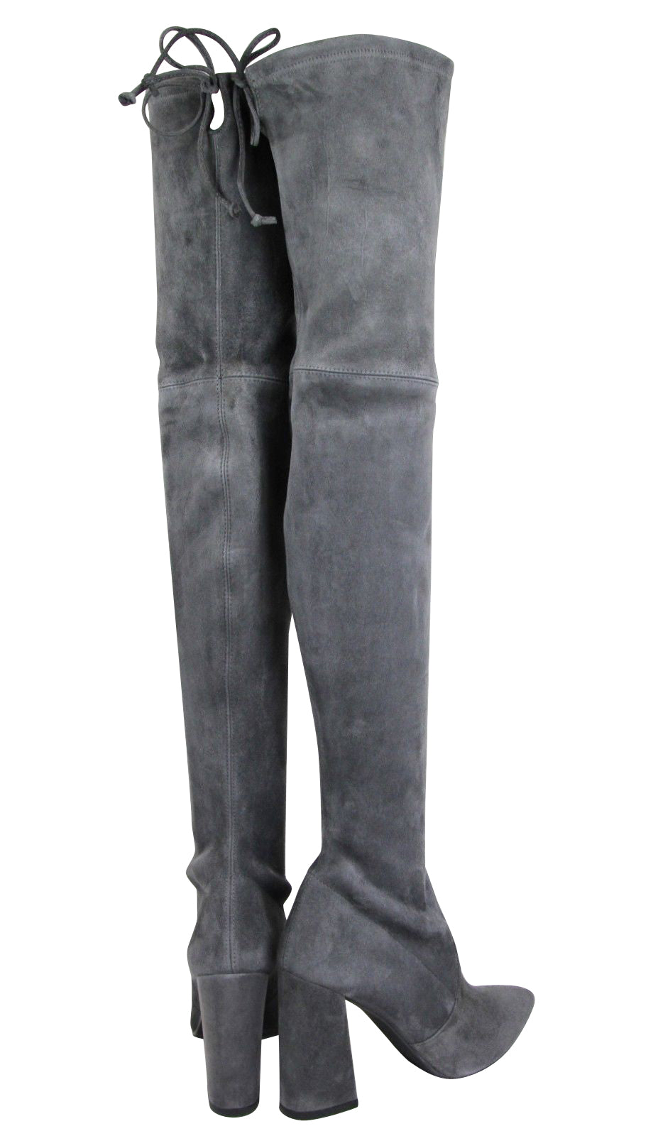 Stuart Weitzman Women's Suede Highstreet Chunky-Heel Over-The-Knee Boot Slate