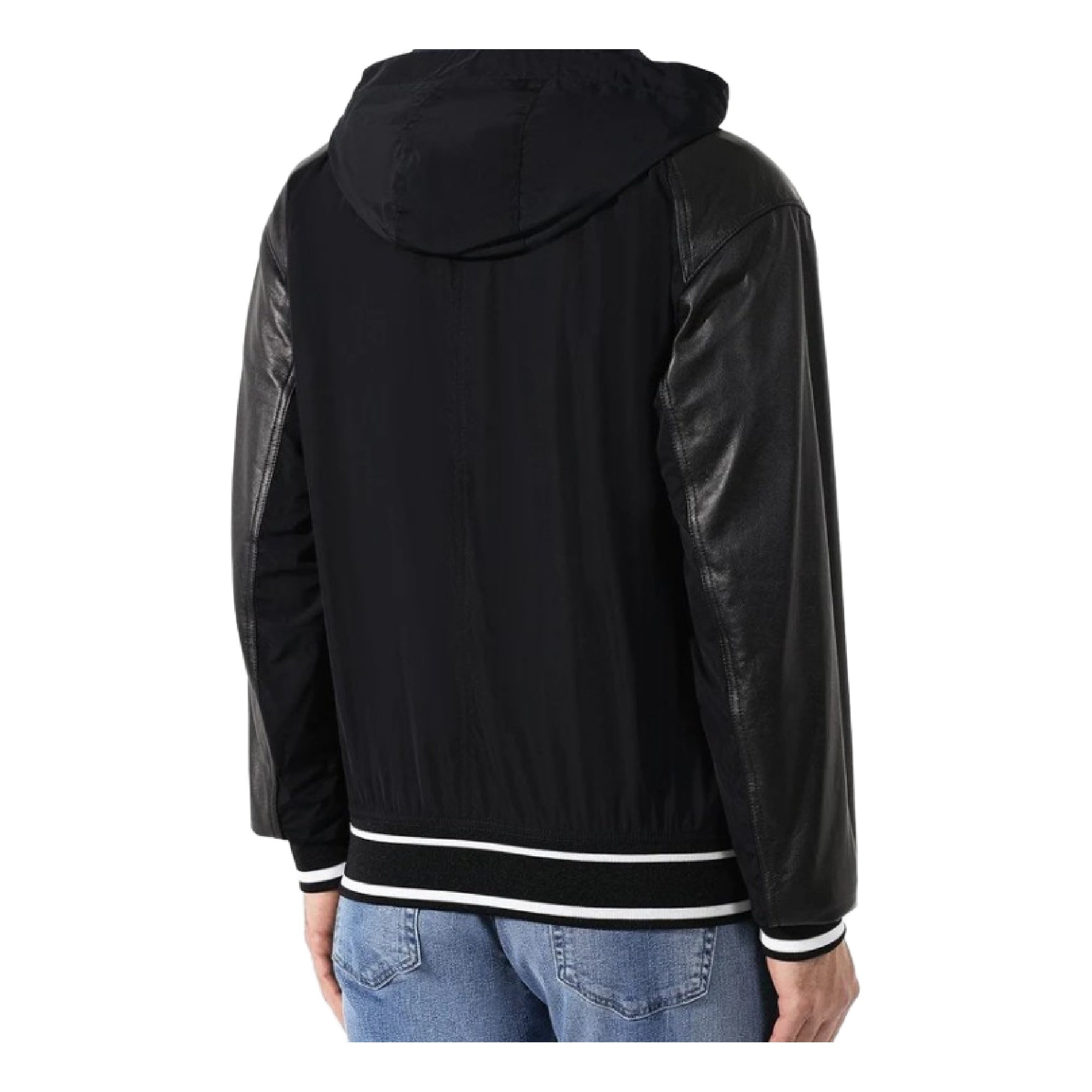 Dolce & Gabbana Men's Black Hooded Bomber Jacket (Pre-Owned)