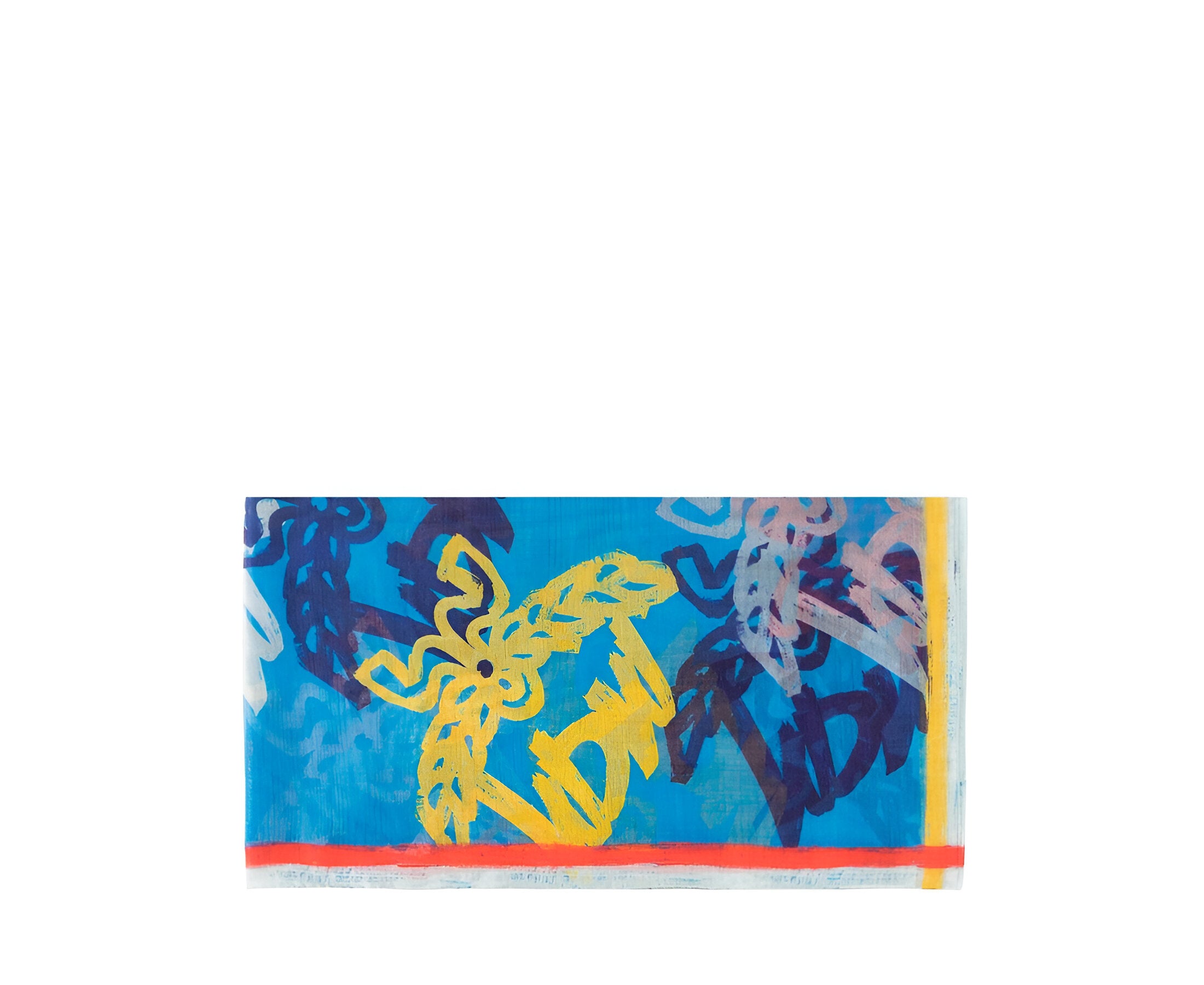 MCM Women's Multicolor Logo Print Silk Wool Large Scarf Shawl