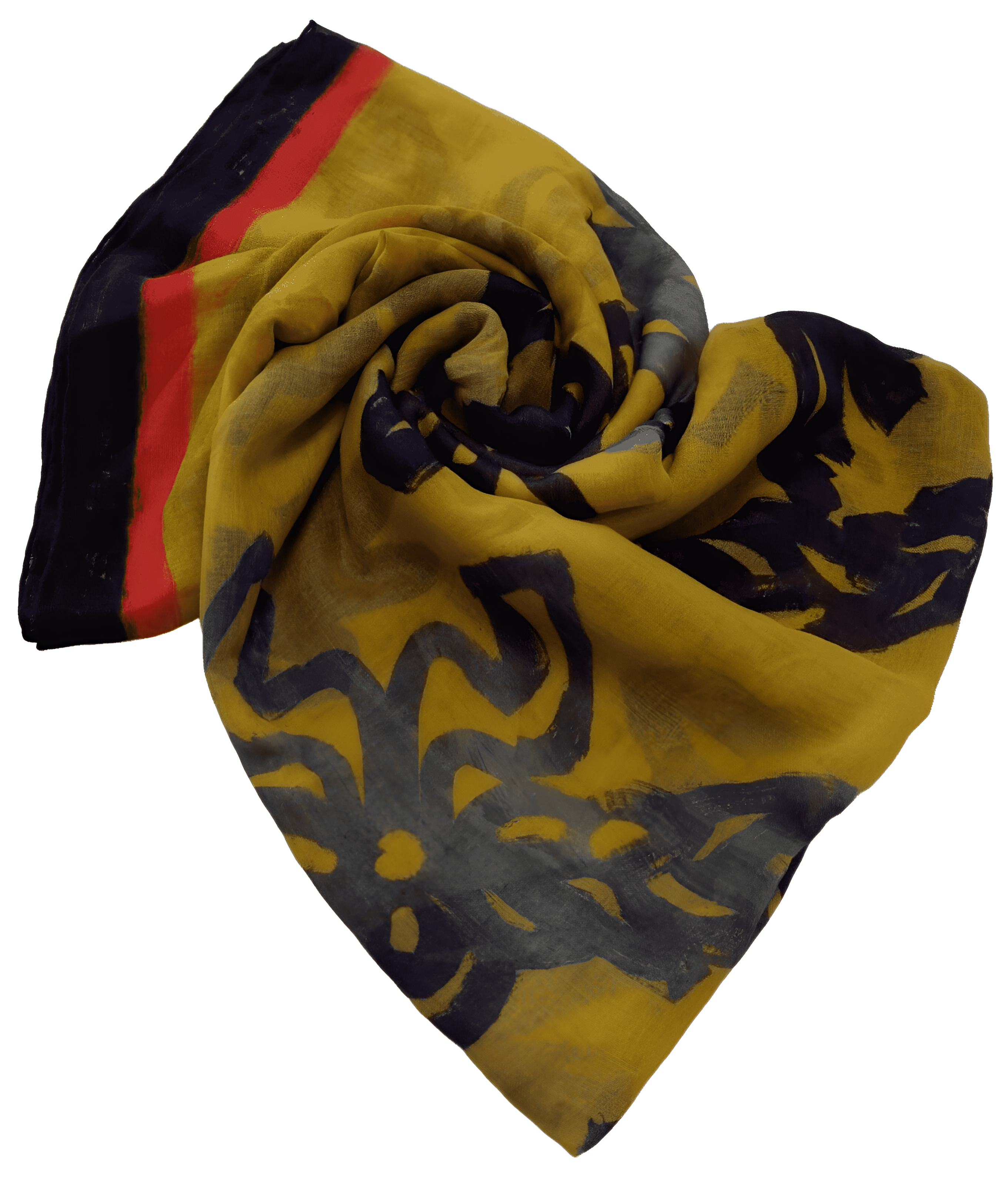 MCM Lemon Chrome Silk/Modal Jacquard Brushed Logo Edge Scarf