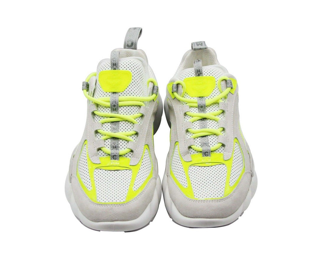 MCM Women's Grey Luft Collection Leather Low Top Sneaker (36 EU / 6 US)