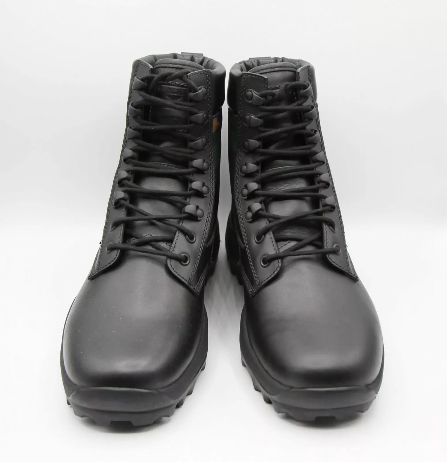 MCM Men's Black Leather Jungle Green Camouflage Boots 41/US 8