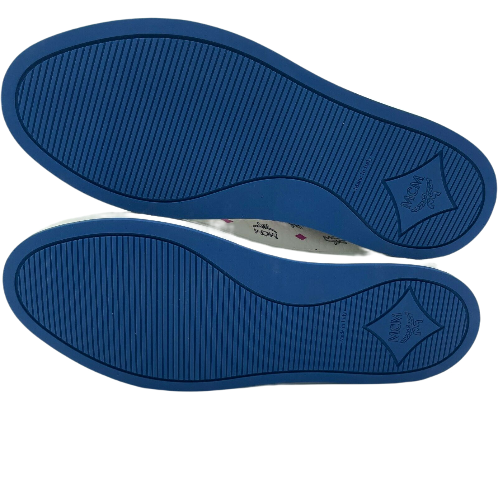 MCM Men's White Leather Rainbow Spectrum Hi Top Sneaker