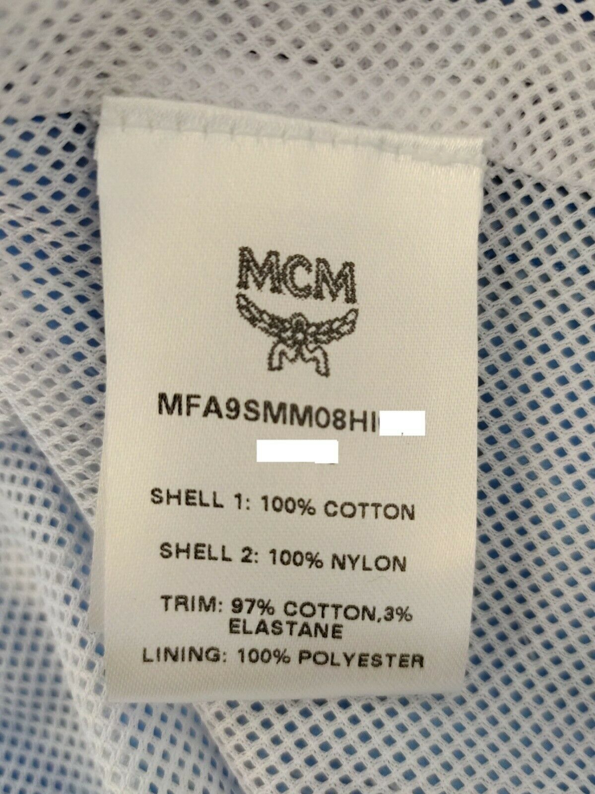 MCM Women's White Cotton Sweatshirt with Nylon Back and Hood(IT 38)