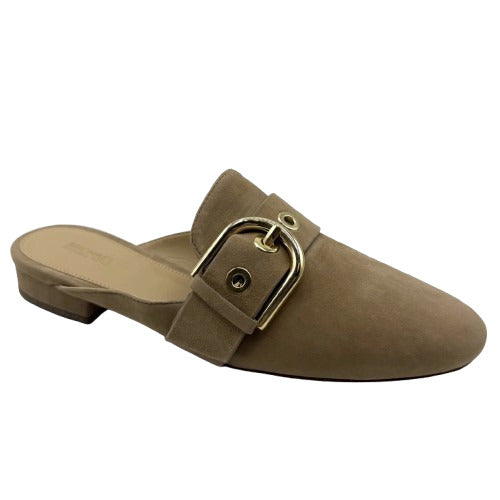 Michael Kors Women's Dark Khaki Suede Cooper Slide Sandal